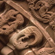 A carving of the Ouroboros in the Church of St. Mary and St. David.